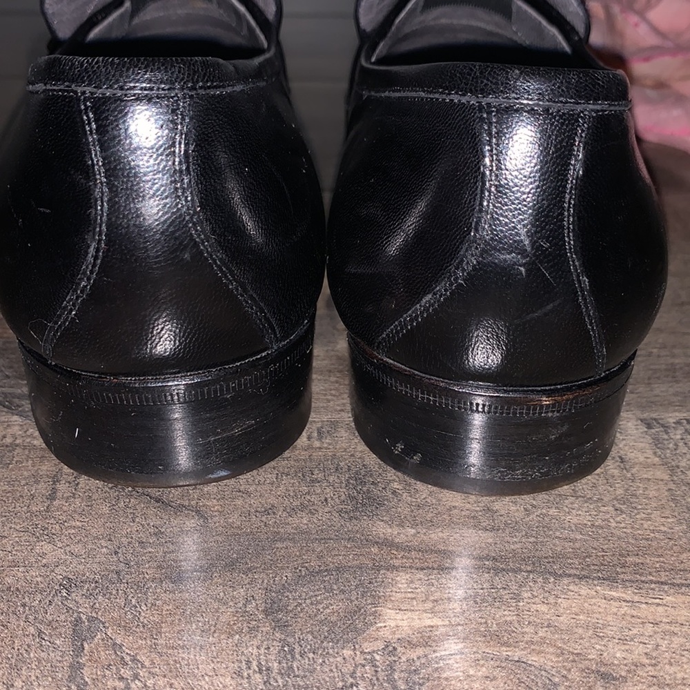 CELINE BLACK LEATHER LOAFERS - Picture 8 of 9